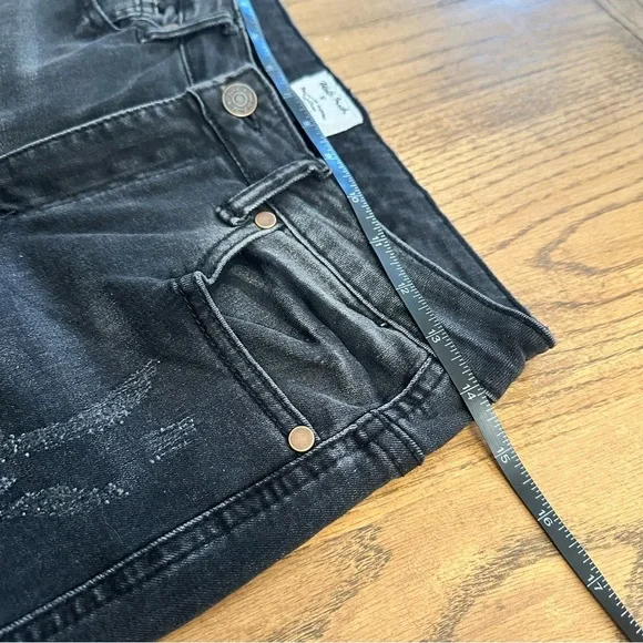 White Birch Distressed Skinny Jeans Raw Hem Black Gray Size Small - Picture 2 of 11